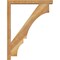Ekena Millwork Balboa Block Rough Sawn Bracket w/ Offset Brace, Western Red Cedar, 4"W x 26"D x 34"H BKT0402X26X34BOA05RWR - alternate 2